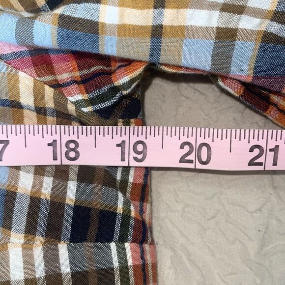 Pilcro Womens Plaid Tie Neck Button Front Long Sleeve Blouse Multicolor Small - Picture 10 of 11